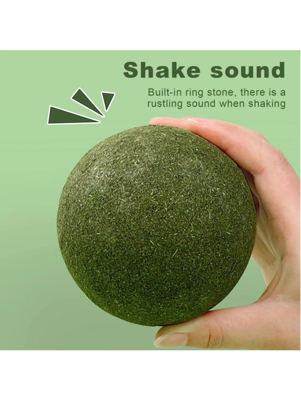 Huge Catnip Ball 3.94 in For Indoor Cats Teeth Cleaning Lick Dental Chew Toys